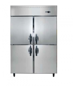 S/S CHILLER ½ FREEZER ½ 4 DOOR CABINET