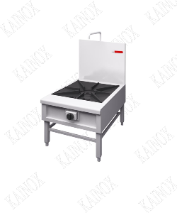 SINGLE GAS STOCK POT STOVE WITH BACK SPLASH
