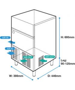 UNDERCOUNTER CUBE ICE MAKER