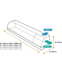 SUSHI CASE 4 SLIDING DOOR