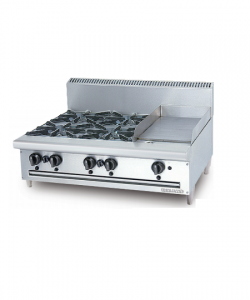 GAS 4 BURNER WITH GRIDDLE