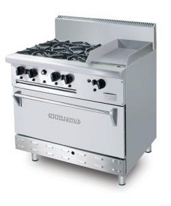 GAS 4 BURNER WITH OVEN AND GRIDDLE