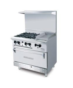 GAS 4 BURNER WITH OVEN AND GRIDDLE